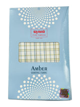 Raymond Amber White Checked Pure Cotton Shirt Fabric