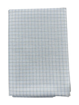 Raymond Amber Blue Checked Pure Cotton Shirt Fabric