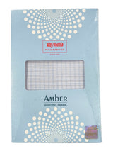Raymond Amber Blue Checked Pure Cotton Shirt Fabric