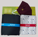 Raymond Unstitched Cotton Blend Shirt & Trouser Fabric Printed