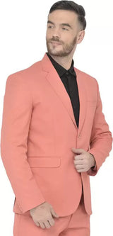 Mans Fab PolyViscose Rayon Solid Blazer