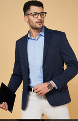 Mans Fab PolyViscose Rayon Solid Blazer