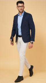 Mans Fab PolyViscose Rayon Solid Blazer