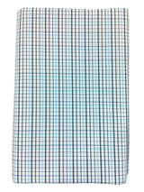 Raymond Amber White Checked Pure Cotton Shirt Fabric