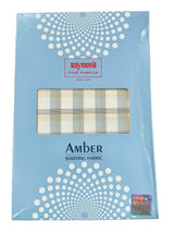 Raymond Amber White Checked Pure Cotton Shirt Fabric