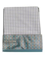 Raymond 100% Cotton White Checked Shirt Fabric