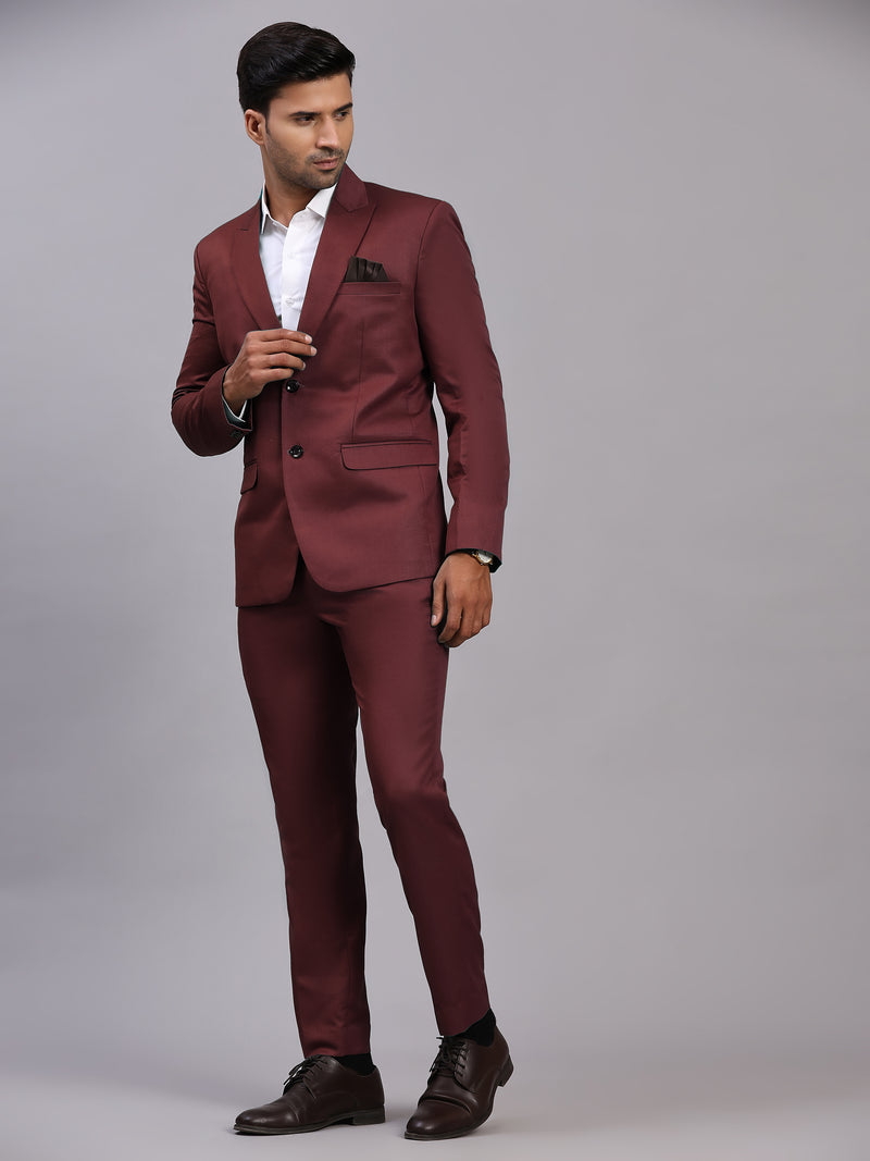 Mans Fab Men Single Breasted Solid Suit-016