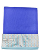 Raymond 100% Cotton Blue Checked Shirt Fabric