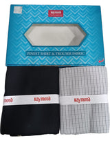 Raymond Unstitched Cotton Checkered Shirt & Trouser Fabric