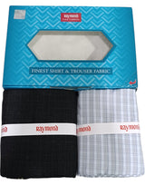 Raymond Unstitched Cotton Checkered Shirt & Trouser Fabric