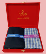 Raymond Unstitched Viscose Rayon Shirt & Trouser Fabric Checkered