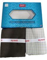 Raymond Unstitched Cotton Checkered Shirt & Trouser Fabric
