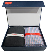 Raymond Unstitched Cotton Checkered Shirt & Trouser Fabric.