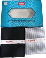 Raymond Unstitched Cotton Checkered Shirt & Trouser Fabric