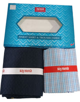 Raymond Unstitched Cotton Checkered Shirt & Trouser Fabric