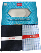 Raymond Unstitched Cotton Checkered Shirt & Trouser Fabric
