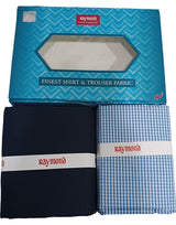 Raymond Unstitched Cotton Checkered Shirt & Trouser Fabric