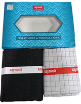 Raymond Unstitched Cotton Checkered Shirt & Trouser Fabric