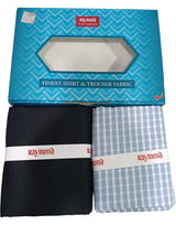 Raymond Unstitched Cotton Checkered Shirt & Trouser Fabric