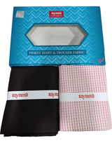 Raymond Unstitched Cotton Checkered Shirt & Trouser Fabric