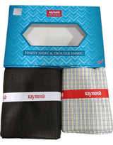 Raymond Unstitched Cotton Checkered Shirt & Trouser Fabric