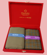 Raymond Unstitched Viscose Rayon Shirt & Trouser Fabric Checkered