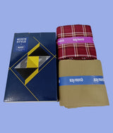 Raymond Unstitched Viscose Rayon Shirt & Trouser Fabric Checkered