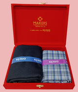 Raymond Unstitched Viscose Rayon Shirt & Trouser Fabric Checkered