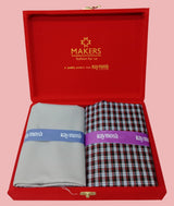 Raymond Unstitched Viscose Rayon Shirt & Trouser Fabric Checkered