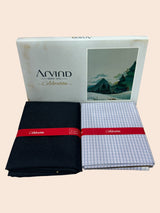 Arvind Unstitched Cotton Blend Shirt & Trouser Fabric Checkered