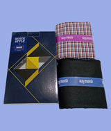 Raymond Unstitched Viscose Rayon Shirt & Trouser Fabric Checkered