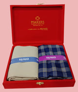 Raymond Unstitched Viscose Rayon Shirt & Trouser Fabric Checkered