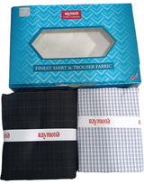 Raymond Unstitched Cotton Checkered Shirt & Trouser Fabric