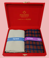 Raymond Unstitched Viscose Rayon Shirt & Trouser Fabric Checkered