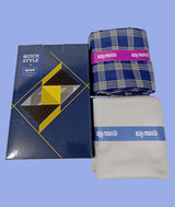 Raymond Unstitched Viscose Rayon Shirt & Trouser Fabric Checkered