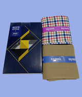 Raymond Unstitched Viscose Rayon Shirt & Trouser Fabric Checkered