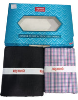 Raymond Unstitched Cotton Checkered Shirt & Trouser Fabric