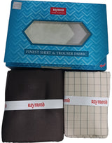 Raymond Unstitched Cotton Checkered Shirt & Trouser Fabric