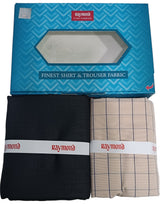 Raymond Unstitched Cotton Checkered Shirt & Trouser Fabric