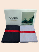 Arvind Unstitched Cotton Blend Shirt & Trouser Fabric Checkered