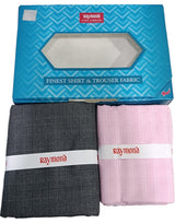 Raymond Unstitched Cotton Checkered Shirt & Trouser Fabric