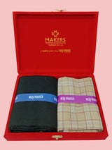 Raymond Unstitched Viscose Rayon Shirt & Trouser Fabric Checkered