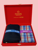 Raymond Unstitched Viscose Rayon Shirt & Trouser Fabric Checkered