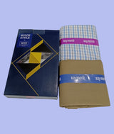 Raymond Unstitched Viscose Rayon Shirt & Trouser Fabric Checkered