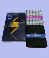 Raymond Unstitched Viscose Rayon Shirt & Trouser Fabric Checkered