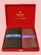 Raymond Unstitched Viscose Rayon Shirt & Trouser Fabric Checkered