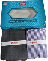Raymond Unstitched Cotton Checkered Shirt & Trouser Fabric