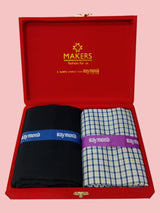 Raymond Unstitched Viscose Rayon Shirt & Trouser Fabric Checkered