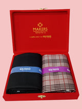 Raymond Unstitched Viscose Rayon Shirt & Trouser Fabric Checkered