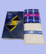 Raymond Unstitched Viscose Rayon Shirt & Trouser Fabric Checkered